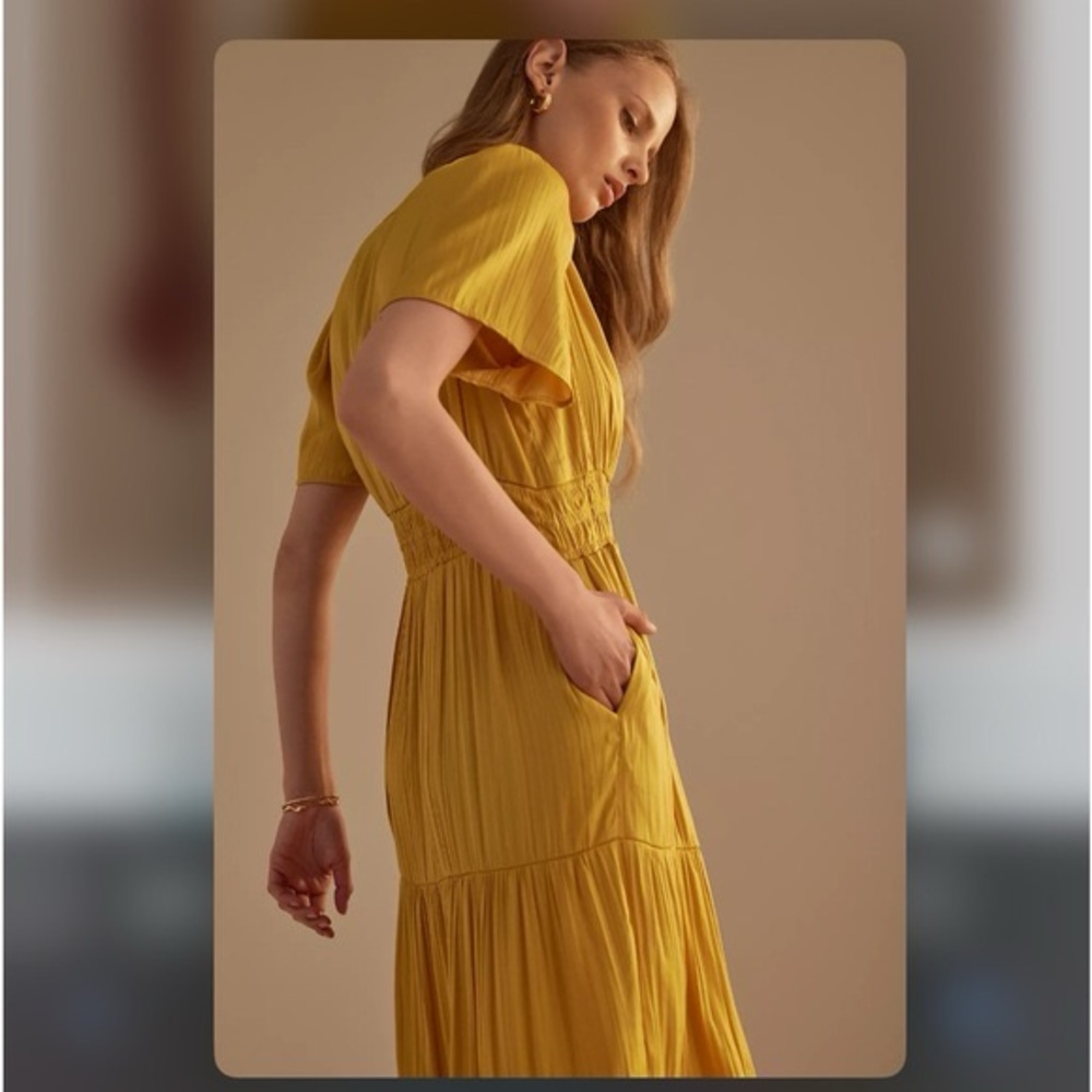 Anthropologie Somerset Satin Maxi Dress - Picture 2 of 7